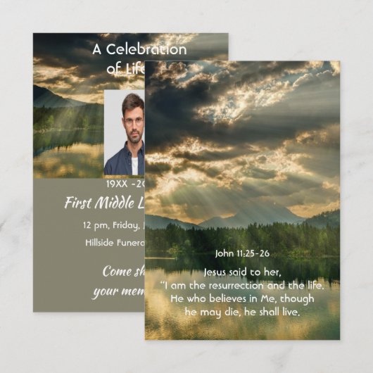 John 11 Schriftfeest van het leven Kaart (Voorkant / Achterkant)