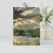 John 11 Scripture Celebration of Life Service Kaart (Staand voorkant)