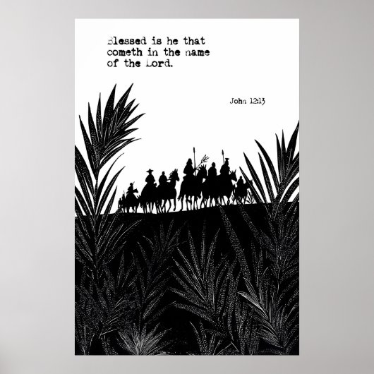 John 12 13 Palm Sunday Art Print Blessed Is He (Voorkant)