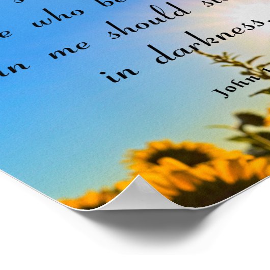 John 12:46, Bijbelversie Poster (Hoek)