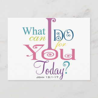 John 13:1-17 de Ontstekingen van de Wash Feet Scri Briefkaart