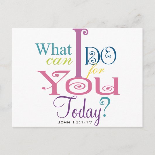 John 13:1-17 de Ontstekingen van de Wash Feet Scri Briefkaart (Voorkant)