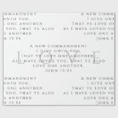 John 13:34 cadeaubonnen met kerstcadeautjes cadeaupapier (Vlak)