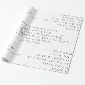 John 13:34 cadeaubonnen met kerstcadeautjes cadeaupapier (Uitgerold)