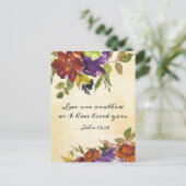 John 13:34 hou van elkaar omdat ik van je hou briefkaart (Staand voorkant)