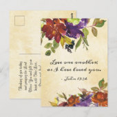 John 13:34 hou van elkaar omdat ik van je hou briefkaart (Voorkant / Achterkant)