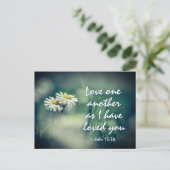 John 13:34 hou van elkaar omdat ik van je hou briefkaart (Staand voorkant)