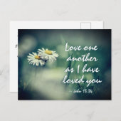 John 13:34 hou van elkaar omdat ik van je hou briefkaart (Voorkant / Achterkant)