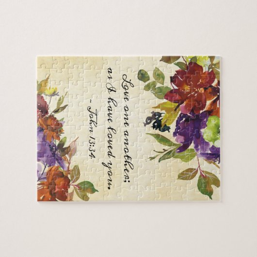 John 13:34 hou van elkaar omdat ik van je hou legpuzzel (Horizontaal)