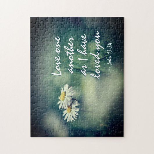 John 13:34 hou van elkaar omdat ik van je hou legpuzzel (Verticaal)