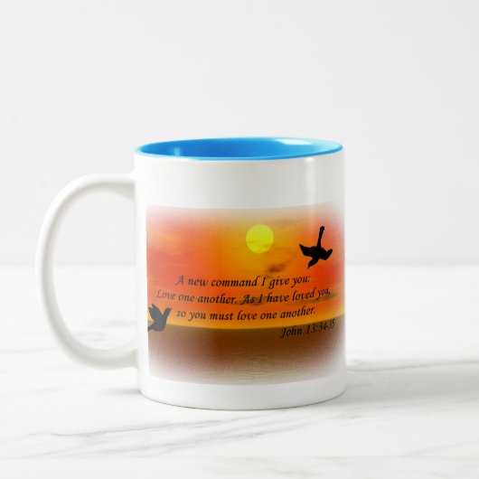 John 13:34 houdt van elkaar mok (Links)