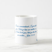John 13:34 Persoonlijke Roze Koffiemok (Center)