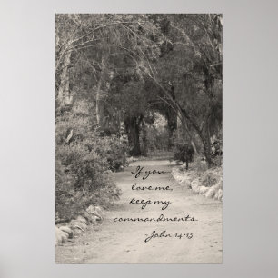 John 14:15 pad foto poster