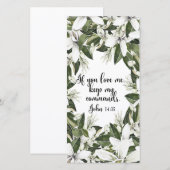 John 14:15, Waterverf Bijbelvers bladwijzer (Voorkant / Achterkant)