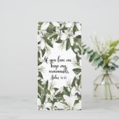 John 14:15, Waterverf Bijbelvers bladwijzer (Staand voorkant)