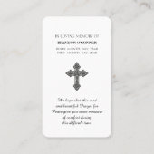 John 14:1-3 begrafenis sympathie kaart visitekaartje (Achterkant)