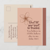 John 14:1 Laat je hart niet lastig vallen Briefkaart (Voorkant / Achterkant)