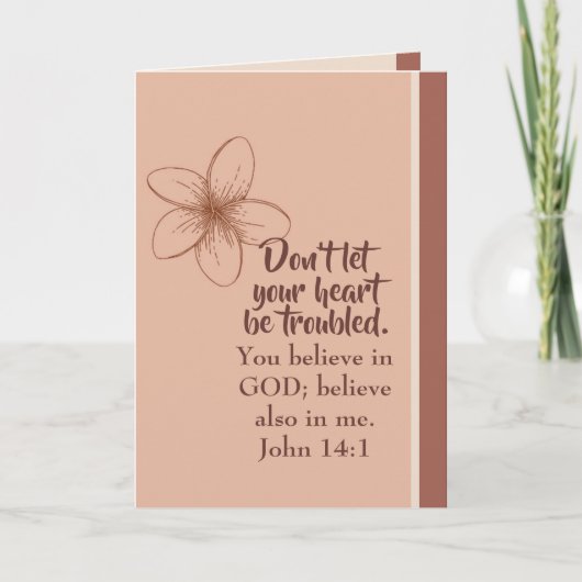 John 14:1 Laat je hart niet lastig vallen Kaart (Voorkant)