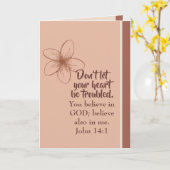 John 14:1 Laat je hart niet lastig vallen Kaart (Gele Bloem)