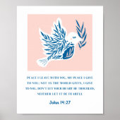 John 14:27 Bible Verse Christian Art Poster (Voorkant)