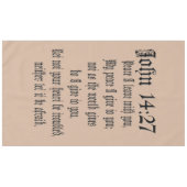 John 14:27 Bijbel Verse Aangepaste Christelijke Tafelkleed (Voorkant (Horizontaal))