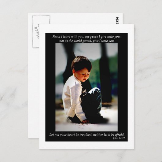 John 14:27 briefkaart (Voorkant / Achterkant)