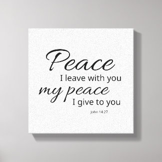 John 14:27 Canvas | Vrede die Ik u Geef Afdruk