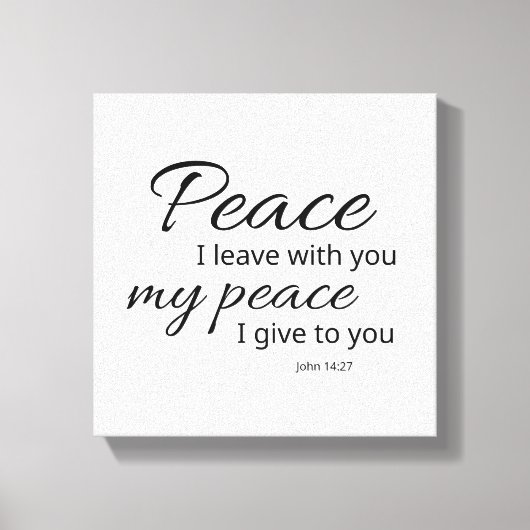John 14:27 Canvas | Vrede die Ik u Geef Afdruk (Voorkant)