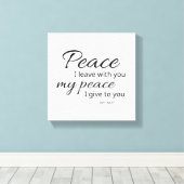 John 14:27 Canvas | Vrede die Ik u Geef Afdruk (Insitu (Houten vloer))