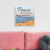John 14:27 Canvasprint | Vrede Laat Ik Bij U Canvas Afdruk (Insitu (Woonkamer))