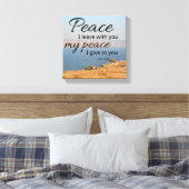 John 14:27 Canvasprint | Vrede Laat Ik Bij U Canvas Afdruk (Insitu (Slaapkamer))