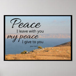 John 14:27 Canvasprint | Vrede Laat Ik Bij U Poster
