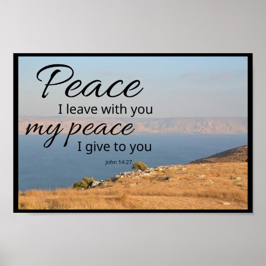John 14:27 Canvasprint | Vrede Laat Ik Bij U Poster (Voorkant)