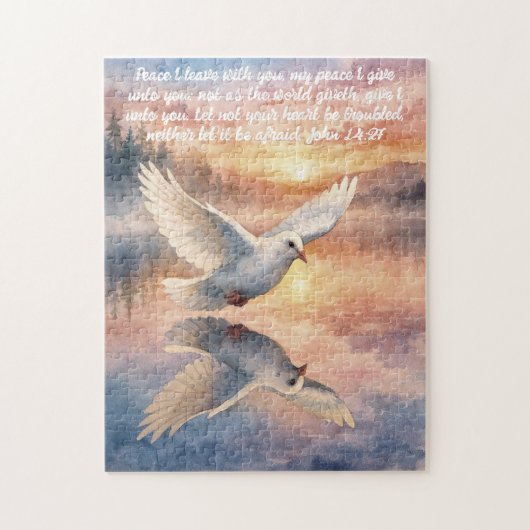 John 14:27 Christian White Dove Jigsaw Puzzle Legpuzzel (Verticaal)