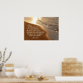 John 14:27 Jezus zegt: "Vrede die ik met je verlaa Poster (Keuken)