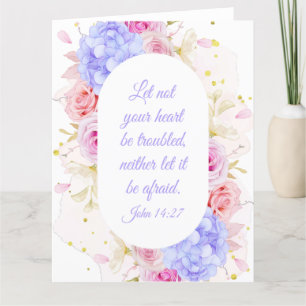 John 14:27 Laat je hart niet troebelen - Vrouwen Bedankkaart
