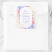 John 14:27 Laat je hart niet troebelen - Vrouwen Vierkante Sticker (Tas)