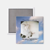 John 14:27 Mijn vrede ik geef je Verse Dog in Clou Magneet (Voorkant / Achterkant)