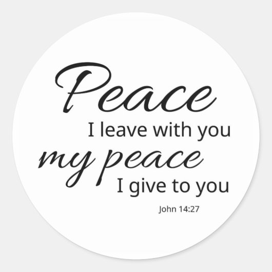 John 14:27 Sticker | Vrede die ik u geef (Voorkant)