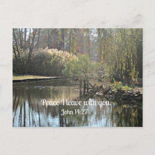John 14:27 Vrede dat ik met je vertrek. Briefkaart (Voorkant)