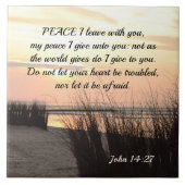 John 14:27 Vrede dat ik met je vertrek, Ocean Suns Tegeltje (Voorkant)