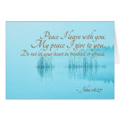 John 14:27 Vrede dat ik met u vertrek, Bijbelse Ka (Voorkant Horizontaal)