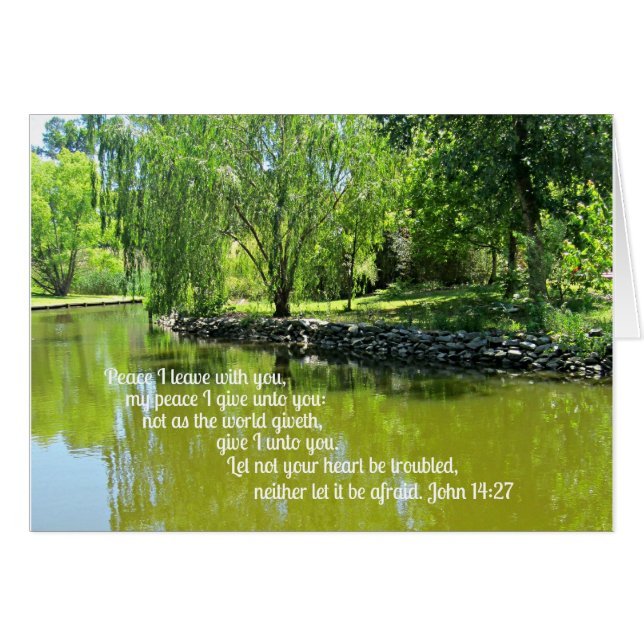 John 14:27 Vrede die ik met je vertrek... (Voorkant Horizontaal)