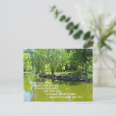 John 14:27 Vrede die ik met je vertrek... Briefkaart (Staand voorkant)