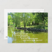 John 14:27 Vrede die ik met je vertrek... Briefkaart (Voorkant / Achterkant)