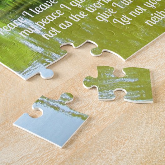 John 14:27 Vrede die ik met je vertrek... Legpuzzel (Zijkant)