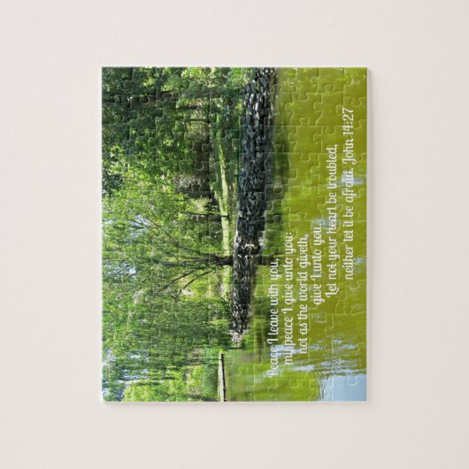 John 14:27 Vrede die ik met je vertrek... Legpuzzel (Verticaal)