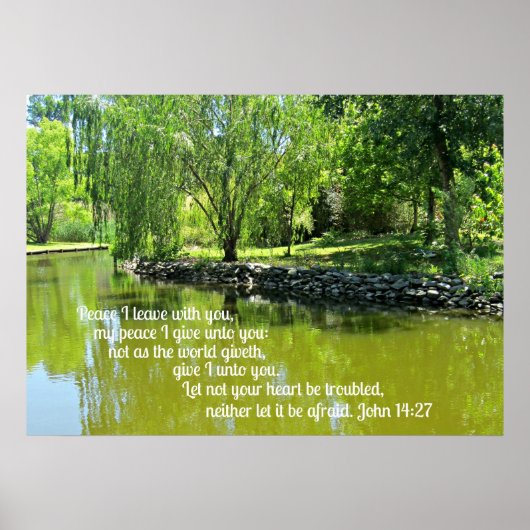 John 14:27 Vrede die ik met je vertrek... Poster (Voorkant)