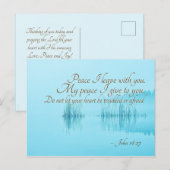 John 14:27 Vrede die ik met u verlaat, Bijbelverse Briefkaart (Voorkant / Achterkant)