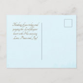 John 14:27 Vrede die ik met u verlaat, Bijbelverse Briefkaart (Achterkant)